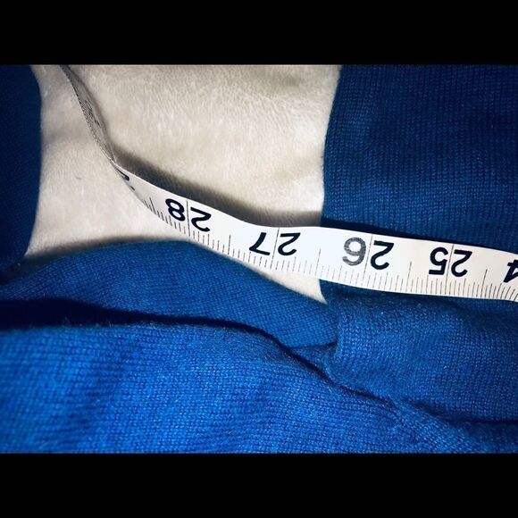 Lands End V Neck Sweater Men's Large Blue - Picture 5 of 9